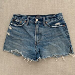 Abercrombie and Fitch high rise denim shorts